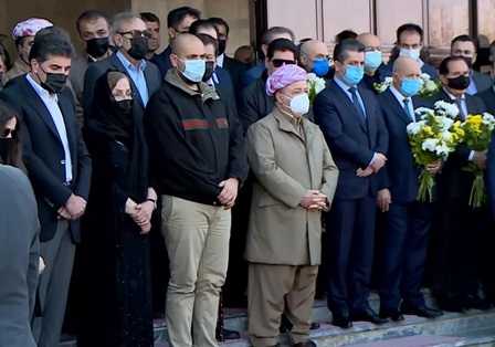 بمراسم تشييع واسعة.. جثمان روز نوري شاويس يُوارى الثرى في مصيف صلاح الدين